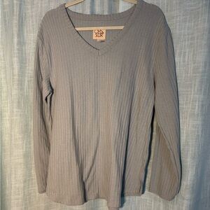 Chaser V-Neck Long Sleeve Top - Succulent
